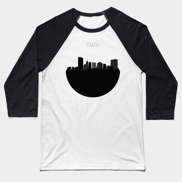 Toledo Skyline Baseball T-Shirt by inspirowl